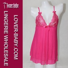 Best Seller Pink Lace Babydoll Lingerie en gros (L2538-2)