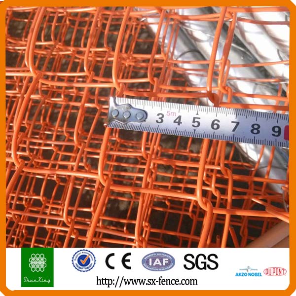 The orange chain link mesh