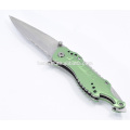 Green Aluminum Handle Camping Folding Clasp Knife