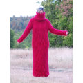 OEM Hand Knit Cable Cardigan Sweater Dress with Hood