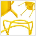 Wholesale cheap good quality hot selling stackable creative design white hollow chair plastic Cat ears chair