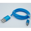 Voice control LED flowing Micro USB cable blue