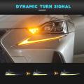 HCMOTIONZ Sequential Turn Signal IS300 IS350 F LED Dazzle RGB Day Running Lights 2017-2020 DRL Headlights For Lexus IS250