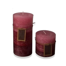 Multi-Colored decorative pillar candles