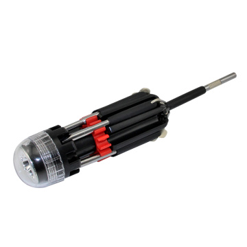 8 in 1 Multi Screwdriver with LED Powerful Torch Flashlight