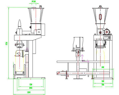 25 kg per bag flour packing machine