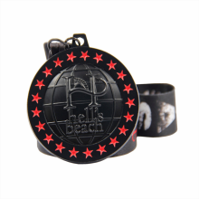 Red star gun black nickel free plating medal