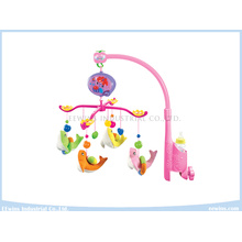 Electric Musical Baby Mobiles con juguetes de peluche para bebé