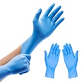 Blue powder free medical nitrile gloves disposable