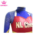 Metallic Stoff Marineblau Cheer Uniform