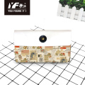 Custom retro label style PU leather handbag cosmetic bag pencil case&bag multifunctional bag