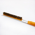 Pizza stone cleaning brush with optional wooden handle