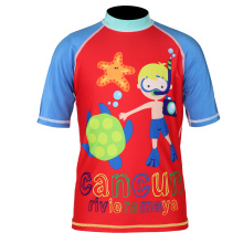 Seaskin Kids Короткие рукава милый мультфильм Rashguards