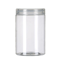 Plastic pet food grade clear plastic round jar