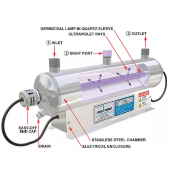 Ro stérilisateur UV industriel à eau potable