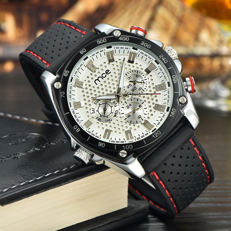 MCE branded sports men automatic silicone watch