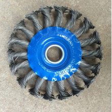 4inch Stahldraht-Bürstenbürste mit blauer Platte (YY-592)