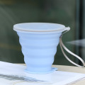 Tasse de voyage pliable réutilisable avec couvercles grande bouche vide 2019 Nouveau produit