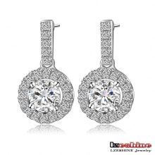 Boucles d&#39;oreilles clip de mariage Zircon en cuivre certifié Cer0099-B