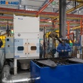 Dust collector with ash bucket laser plasma cutting