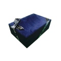 High quality blue Velvet cloth paper gift box