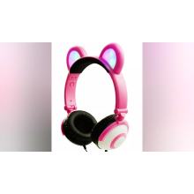 Funny LED Light Headphones Promotional with Bear Ear