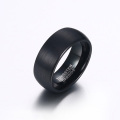 8mm brushed mens black tungsten carbide rings