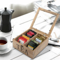 Rustic Wooden Medium Wooden Tea Bag Storage