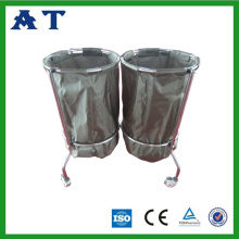 Nylon waste bin with two bags for hospital