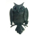 Color Stone Eye Owl Garden Metal Wall Decoration