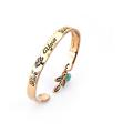 Latest Zinc Alloy Bracelet With English logo Design purple Diamond Bracelet