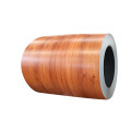 Wood grain color coated aluminum coil