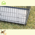 Portable Folding Double Door Black Pet Dog Cage