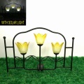 Bola de vidro dupla de vidro iluminado Solar Garden Fence Craft