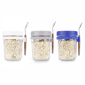 Overnight Oats Containers with Lid and Spoons