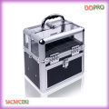 Crocodile PVC y caja de la vanidad de acrílico Fácil llevar la caja de la belleza del clavo (SACMC092)