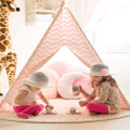 Tipi de toile de coton Chevron rose pour fille