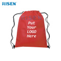 customized logo canvas drawstring backpack