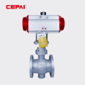 Cast Steel Pneumatic V-shaped Ball Valve