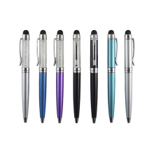 2 in 1 Crystal Touch Screen Metal Ball Pen