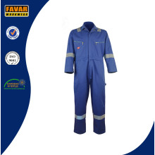 Blaues Baumwollfeuerhemmende Reflaskive Sicherheitsarbeitskleidung Coverall