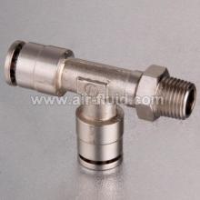 Run Tee Male Thread Nickel Plated Brass Push in Fittings