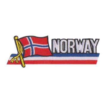 Norway Flag Iron On Embroidery Patches