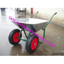 two air wheels 65L galvanize tray wheelbarrow
