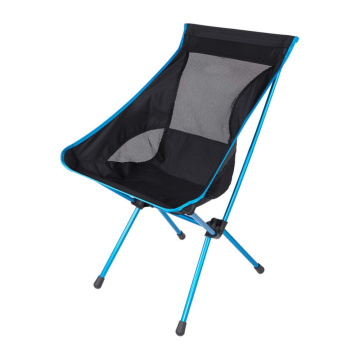 Silla de camping plegable con respaldo alto y reposacabezas