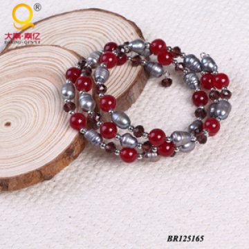 Bracelet en érable à grande ligne en cristal de gros perles 2014 (BR125165)