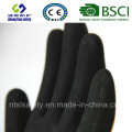 15g guantes de goma de látex de nylon / spandex, guantes de trabajo de seguridad de acabado de arena (SL-RS303)