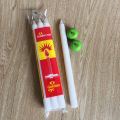 Bougies chinoises en pilier blanc