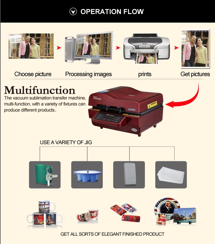 FREESUB 3D Vacuum Sublimation Digital Printer for Sale