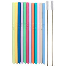 Short Reusable Silicone Straws for Drinking